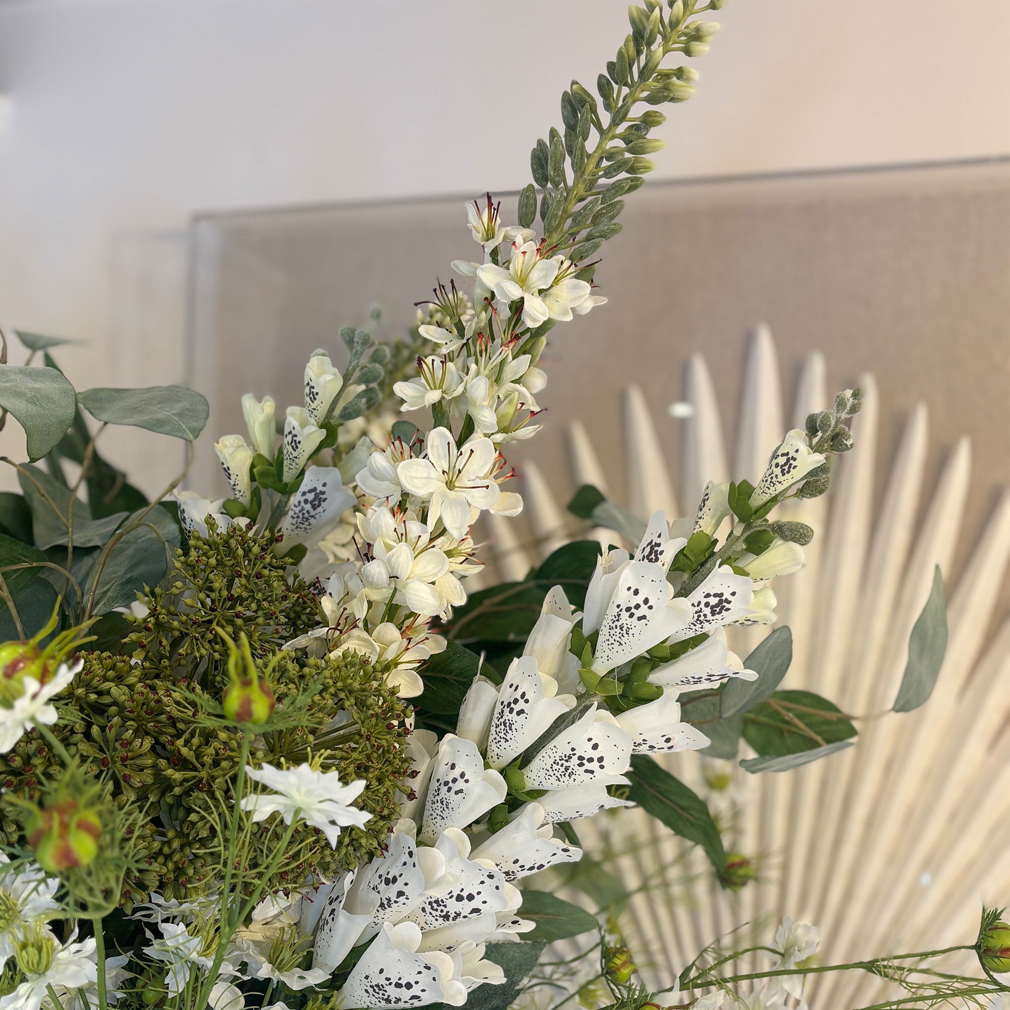 White Wild Foxglove Stem - Pack of 6